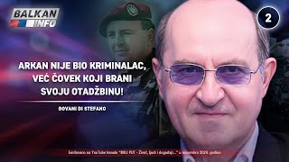 INTERVJU Đovani di Stefano  Arkan nije bio kriminalac već čovek koji brani otadžbinu 8112024 [upl. by Htebazila]