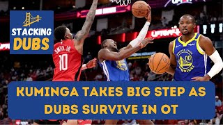 Jonathan Kuminga Takes Big Step As Warriors Survive Rockets in OT  Stacking Dubs [upl. by Geri]