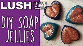 How to make Jelly melt and pour soaps  Lush Inspired Soap Jelly Woosh [upl. by Elmira]