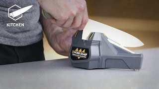 How To Sharpen a Kitchen Knife with the Combo Knife Sharpener [upl. by Hali881]