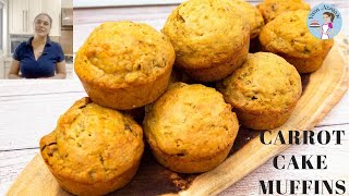 BEST EVER Carrot Cake Muffins  Carrot Muffins [upl. by Er572]