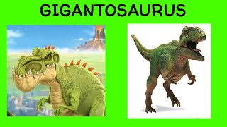 GIGANTOSAURUS Characters in Real Life 20182019  Gigantosaurus Bill Rocky Tiny Mazu Disney Junior [upl. by Avat]