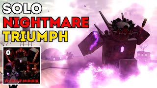 SOLO TOWER BATTLES NIGHTMARE MODE TRIUMPH  Tower Defense X [upl. by Kroy]