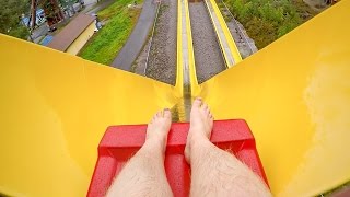 Bø Sommarland  Waterjets quotSplashquot  Bobsled Slides Onride POV [upl. by Ainevuol]