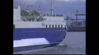 Zeebrugge 1989  Ferry from Harwich  PampO quotNordic Ferryquot [upl. by Aryam582]