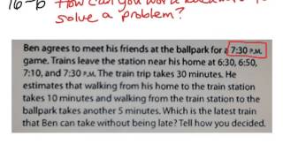 Envision Math Lesson 166 Problem Solving Work Backward [upl. by Taggart]