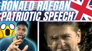 🇬🇧BRIT Reacts To RONALD RAEGAN  PATRIOTIC SPEECH [upl. by Esdnil]