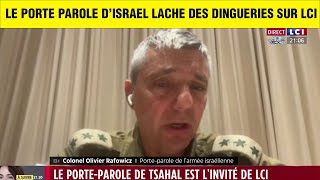 LE PORTE PAROLE DISRAEL LACHE DES DINGUERIES SUR LA TV FRANCAISE [upl. by Eniluap]