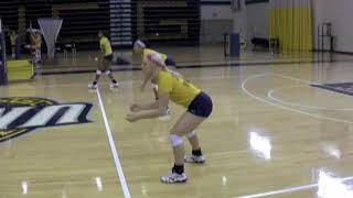 UNC Greensboro Volleyball Serve Receive Drill [upl. by Cain]