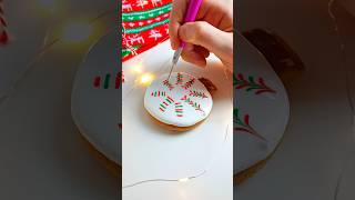 Simple Cookie Decorating Technique  DIY Snowflake [upl. by Amlez727]