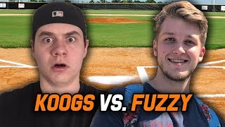 KOOGS vs FUZZY HOMERUN DERBY 110 DEGREES YOUTUBER HOMERUN DERBY  IRL Baseball [upl. by Eelek828]