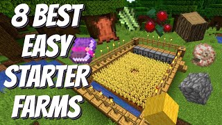 Minecraft 8 EASY Starter Farms for Beginners Easy farms in Minecraft [upl. by Neltiak]