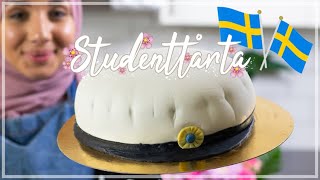 Studenttårta  marsipantårta formad som en studentmössa  Lär dig baka med Camilla Hamid [upl. by Amin580]