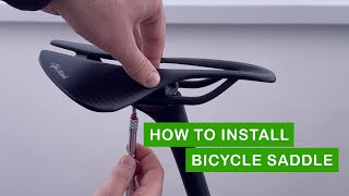 How to Install or Replace a Bicycle Saddle  Alpitude Gardena Saddle [upl. by Chesnut]