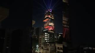 Mukesh Ambanis House Antilia on night view  The Worlds Most Expensive House 😲😲 antilia shorts [upl. by Oap68]