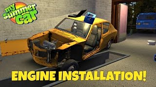 Installing amp Turning Over the Motor My Summer Car Gameplay EP 5 [upl. by Idaf]