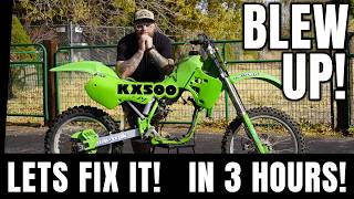 KX500 Blew up lets fix it in 3 hours [upl. by Dino]