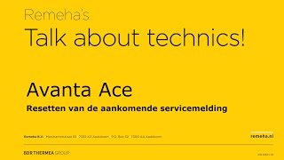 Remeha Avanta Ace  Resetten van de aankomende servicemelding [upl. by Sosna]