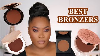 BEST BRONZERS FOR DARK SKIN  FAVORITE AFFORDABLE AND HIGH END BRONZERS  SWATCHES 2021 [upl. by Colton]