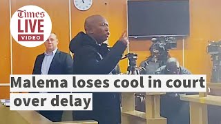 Julius Malema blames magistrate for always arriving late at firearm court case [upl. by Yaras]