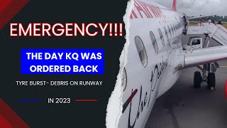 KENYA AIRWAYS EMERGENCY LANDING  The day KQ flight to Dubai was ordered back with no landing gear [upl. by Haidedej]