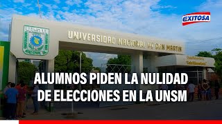 🔴🔵Tarapoto Alumnos piden la nulidad de elecciones en la Universidad Nacional de San Martín [upl. by Ylevol482]