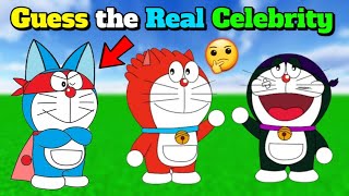 Guess The Real Celebrity Challenge 😱  Shinchan and Nobita Game  Funny Game [upl. by Nierman]