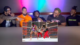 The Usos and The New Day watch their Hell in a Cell war WWE Playback [upl. by Acirt]