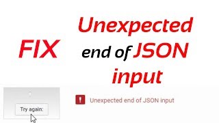 Unexpected end of JSON input  how fix JSON error JSON fixJSON JSONerror computer [upl. by Nealey]