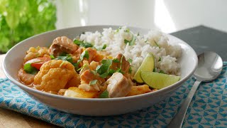 Fisch Curry mit Blumenkohl amp Paprika Rezept  Fish Curry with Cauliflower amp Paprika  ENG SUBS [upl. by Kurland]