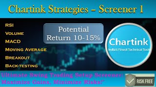 How To Select Stocks For Swing Trading in Chartink Screener  Chartink Strategies  Volume 1 [upl. by Salisbury870]