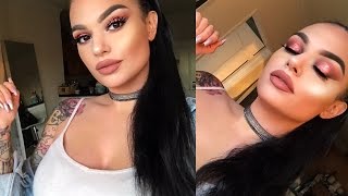 Rose Gold Makeup Tutorial  Glittery Glowy Glam  Melisa Allen [upl. by Joscelin]