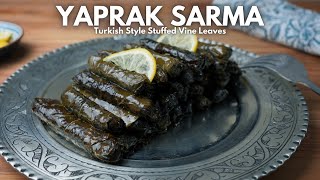 Turkish Stuffed Vine Leaves Rolls Zeytinyagli Yaprak Sarma [upl. by Martens987]