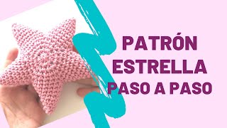 PATRON CROCHET ESTRELLA AMIGURUMI  Paso a paso para principiantes [upl. by Soinski321]