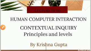 Contextual inquiry principles [upl. by Itirp]