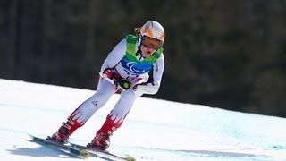 Mens super combined standing 1st run  Alpine Skiing  Vancouver 2010 Winter Paralympics [upl. by Htebazle540]