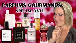 10 PARFUMS GOURMANDS POUR UN DATE 💘🍫🍦Avec des très sexy et plus discrets 😉Versatile BDK Kayali [upl. by Araid]