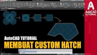 AutoCAD Tutorial  Cara Membuat Custom Hatch Menggunakan Superhatch [upl. by Nelluc]