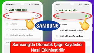 Samsung 2025te Otomatik Arama Kaydedici Nasıl Etkinleştirilir  Samsung Arama Kaydı [upl. by Nyladnarb]