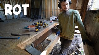 Rotted Floor Repair  Mobile Home Rebuild [upl. by Keefer112]