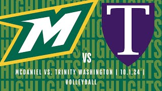 McDaniel Volleyball Highlights  10124 vs Trinity Washington [upl. by Arac]