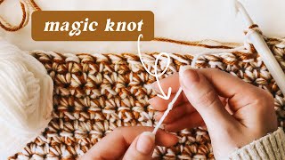 ✨ How to Make a Magic Knot  Join a New Skein of Yarn Without Needing to Weave in Loose Ends [upl. by Ameluz]