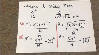 Sukatan Serakan  Varians amp Sisihan Piawai Data tak Terkumpul [upl. by Publias]