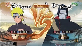 Naruto yugito y Roshi vs kisame y itachi en superdificil naruto [upl. by Mears750]