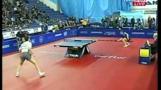 Werner Schlager vs Timo Boll unglaublicher ballwechsel [upl. by Agosto]