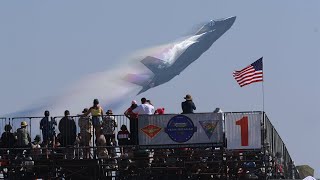 US MARINES F35B DEMO AT AMERICA’S AIRSHOW MIRAMAR 4K [upl. by Nosreip361]