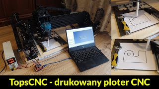 TopsCNC HEAVY  drukowany ploter CNC Arduino GRBL CNCjs [upl. by Auqinahc]