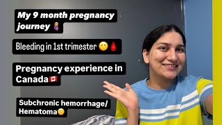 My 9 month pregnancy journey🤰 Bleeding in 1st trimester 😶 Pregnancy experience in Canada🇨🇦 [upl. by Ardnalahs]