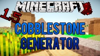 ★ Minecraft 15  CobbleStone Generator Tutorial  Using Hoppers [upl. by Stanly]