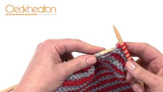 Knitting Stripes  Beginner Scarf [upl. by Obara]